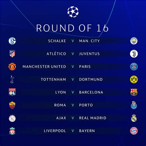 uefa champions league 2018 tv schedule